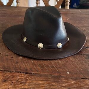 1970s Henschel Leather Cowboy Hat